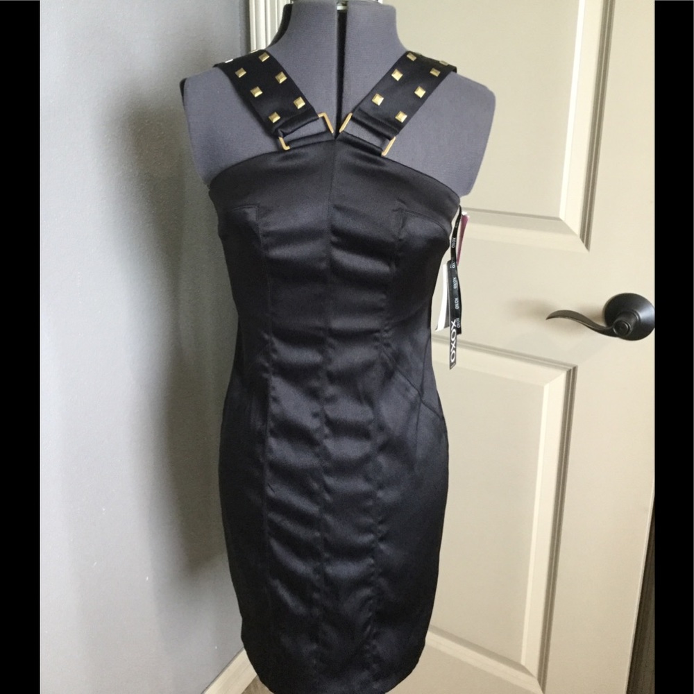 Black Dress with gold detail. NWT